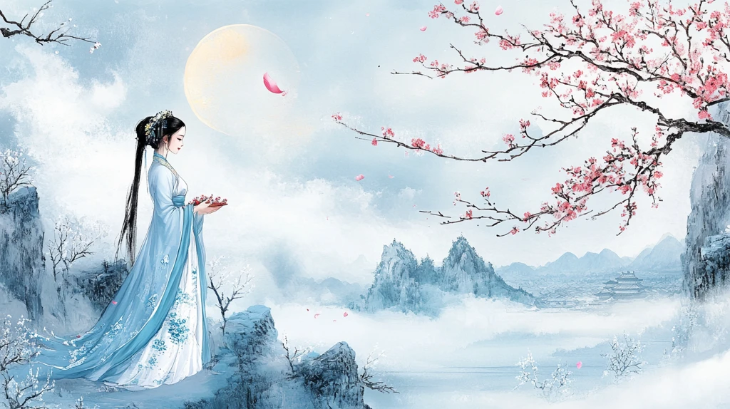 古风人像水墨山水