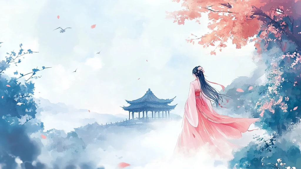 古风人像水墨山水