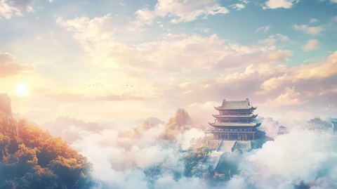 云雾山水四季图