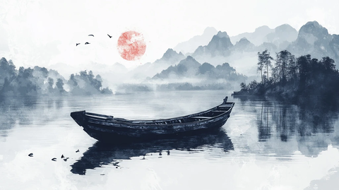 新中式禅意山水船