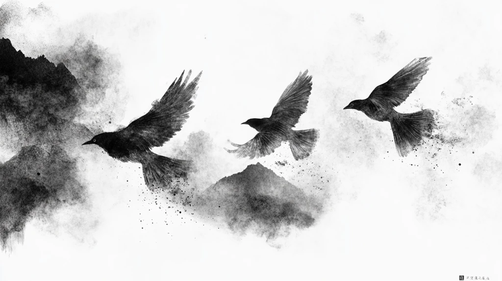 墨痕飞鸟