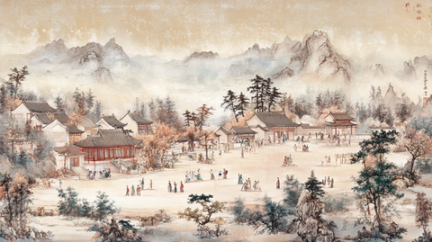 清明时节山水图