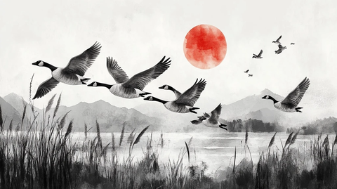 鸿雁插画