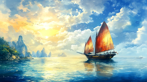 扬帆启航高清画