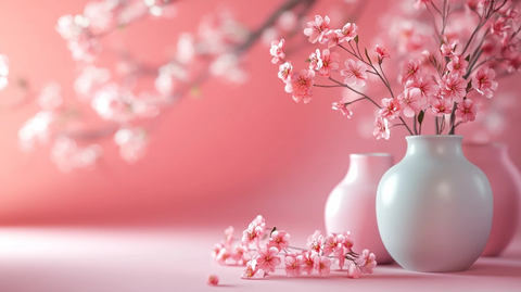 粉色新中式枝条花艺