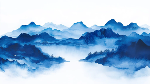 新中式山水禅意山水