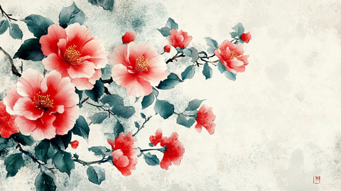 唯美风水墨牡丹