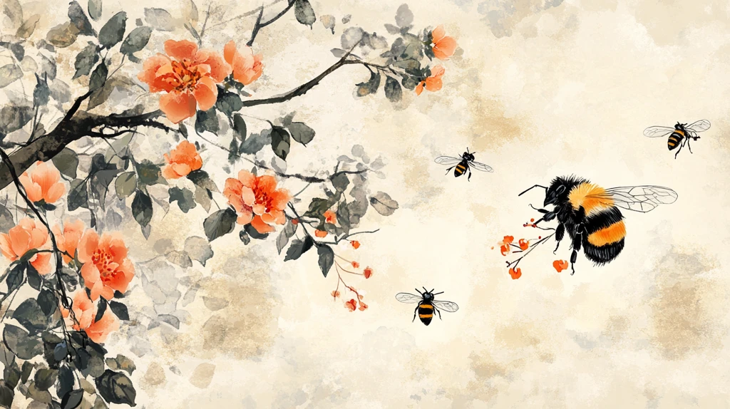水墨蜜蜂