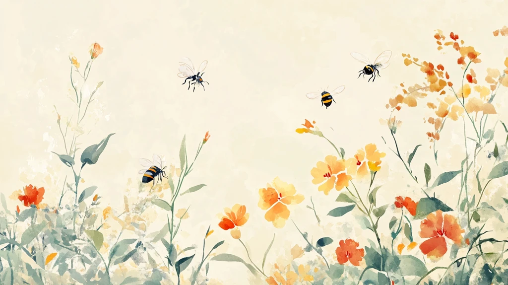 采蜜插画
