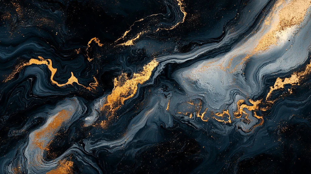 蓝色流体创意抽象画