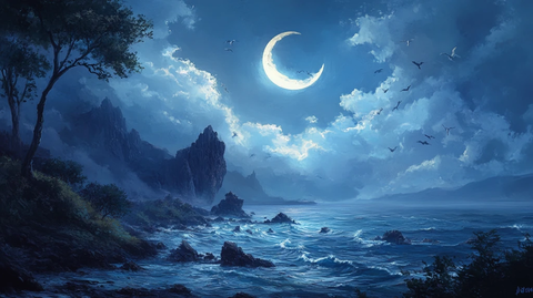 星月河幻想插画