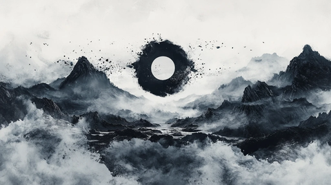 二十四节气水墨画