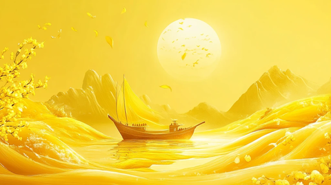 新中式金色山水