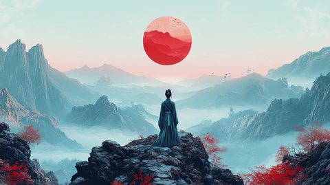 古风人像水墨山水