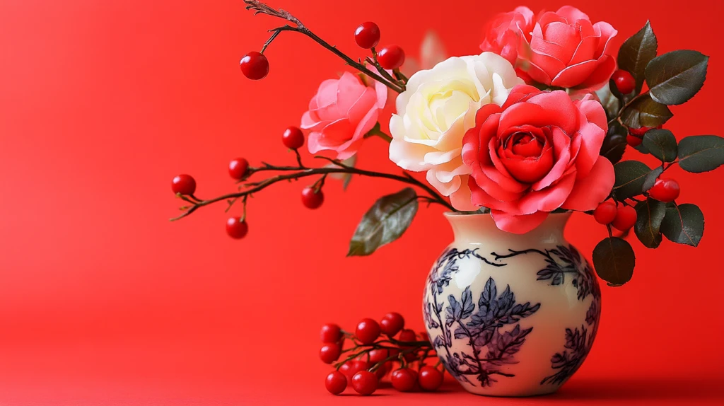 红色花艺素材