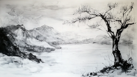 巨幅水墨风景画