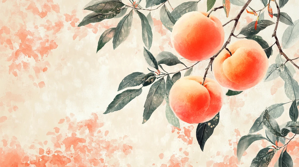 手绘水蜜桃壁纸