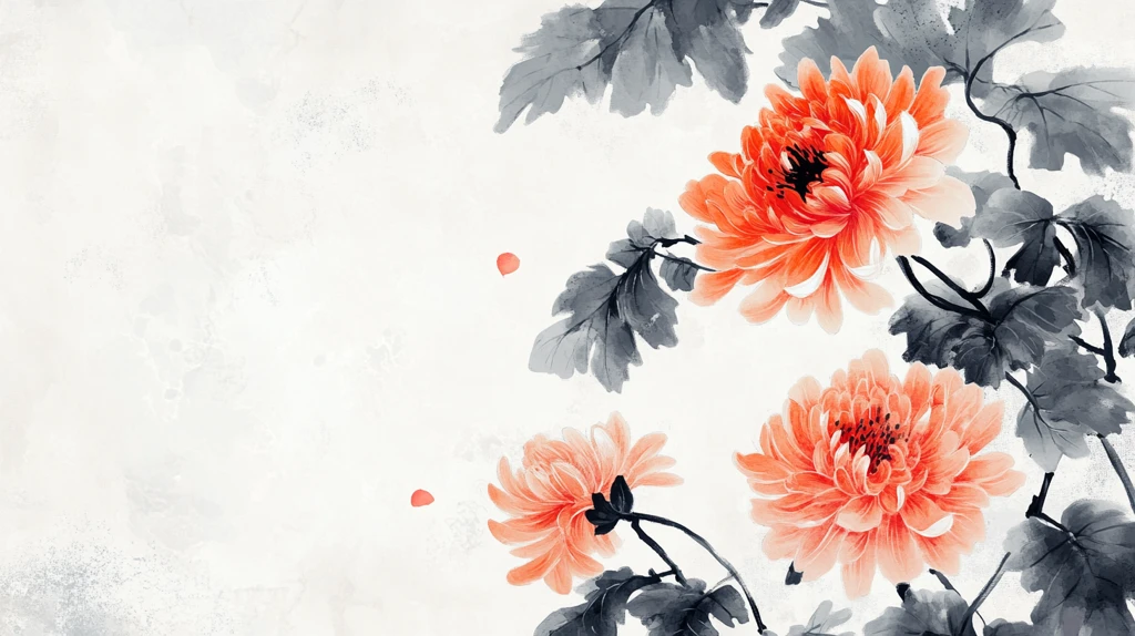 唯美风水墨牡丹