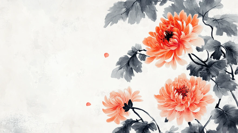 唯美风水墨牡丹