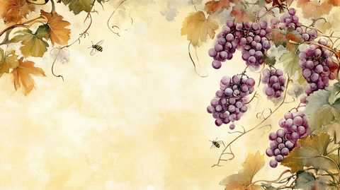 葡萄暖色背景墙