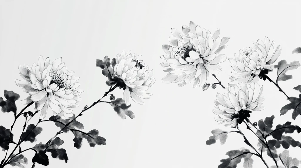 水墨菊花