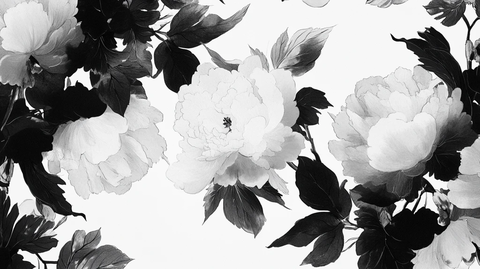 水墨牡丹