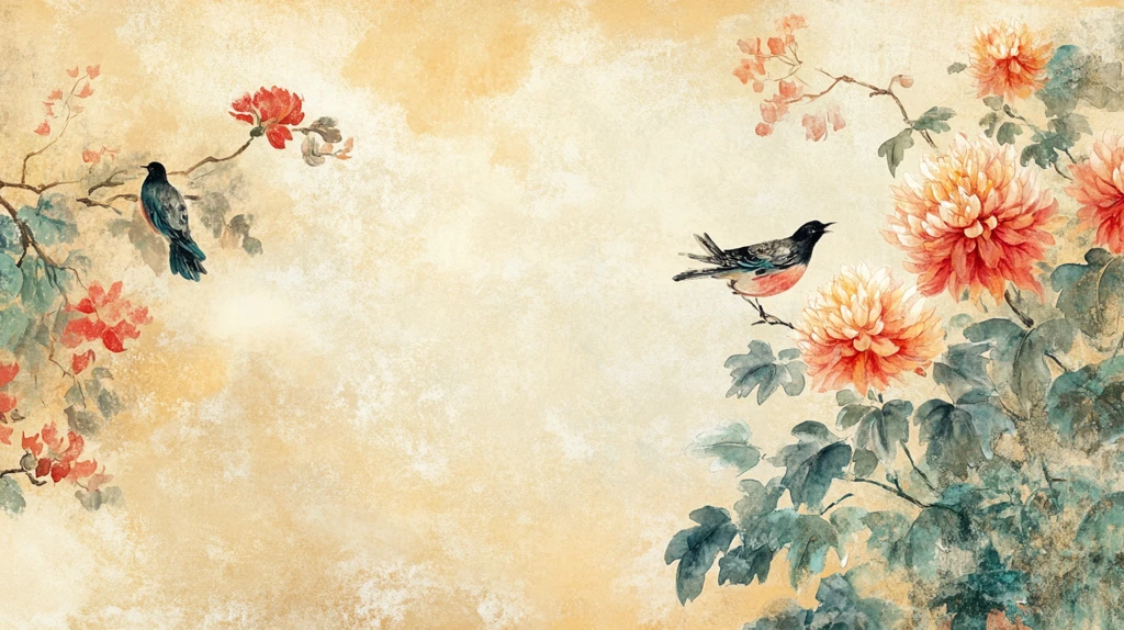 文艺古典花鸟壁纸