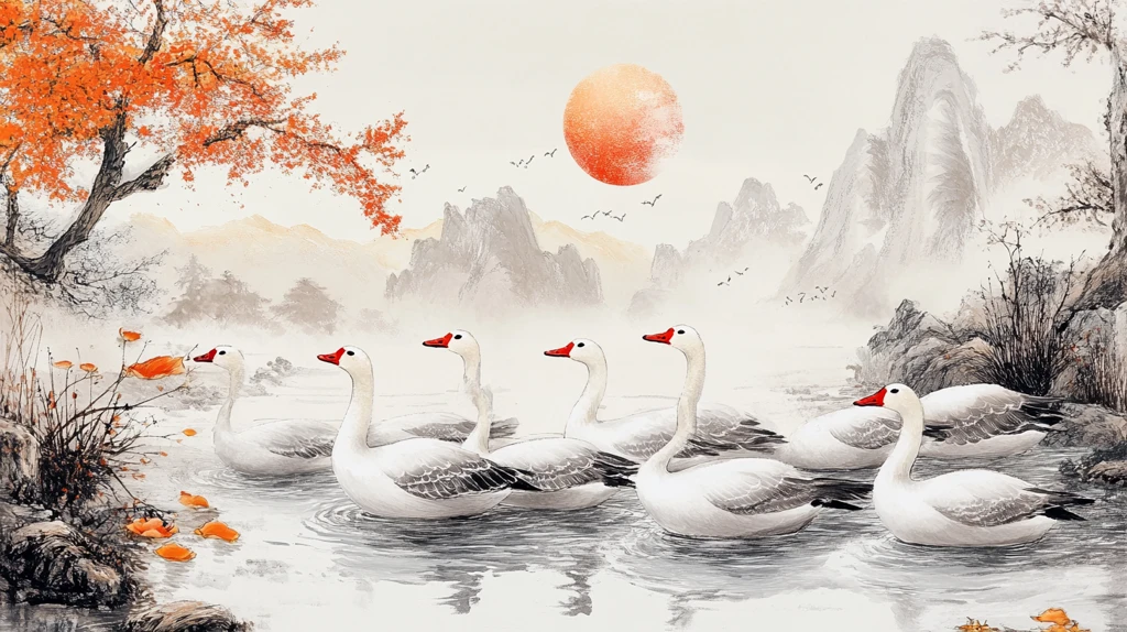 新中式仙鹤背景墙