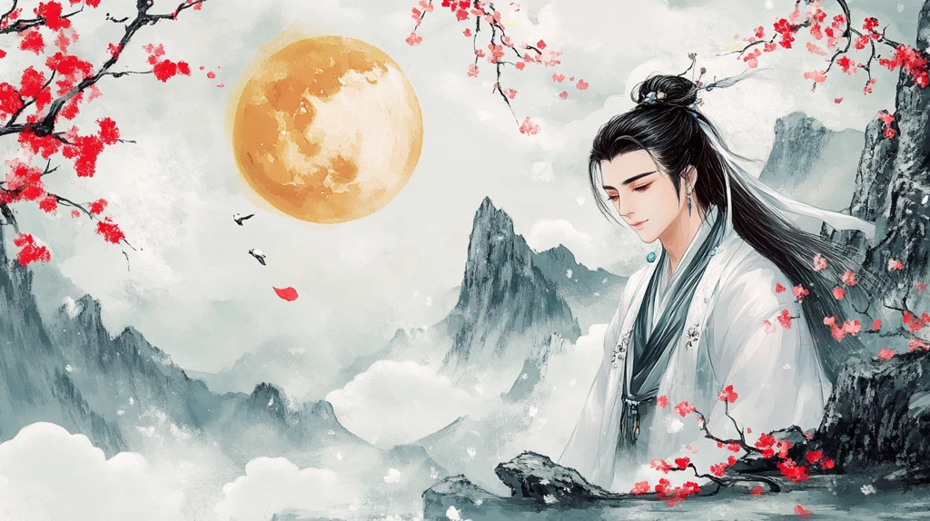 原创手绘古装美男