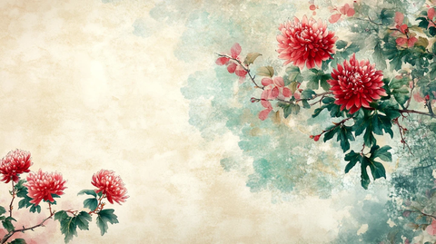 牡丹背景画