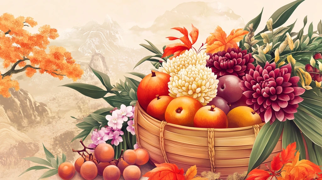 民族风水果包装插画