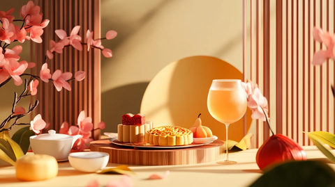 中秋月饼场景图