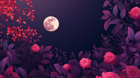 花好月圆包装插画