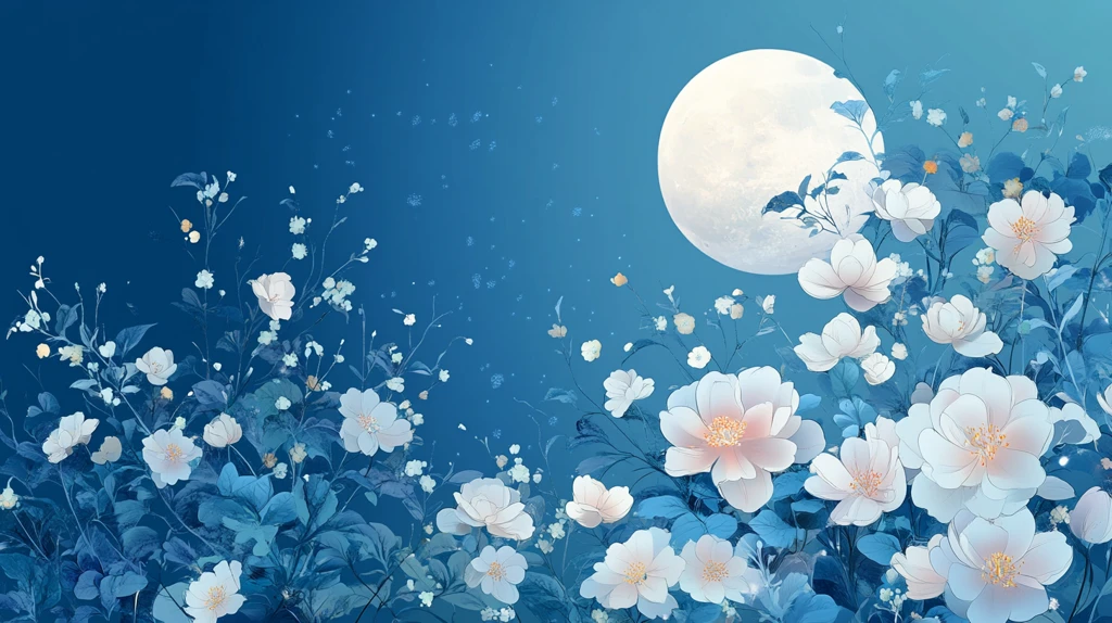 唯美月夜花