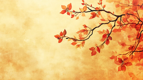红叶墙纸图