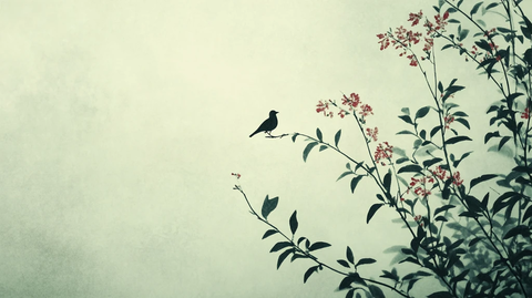 唯美花鸟背景