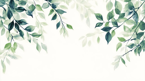 绿叶背景树枝背景