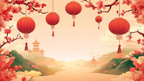 节日海报插画背景图