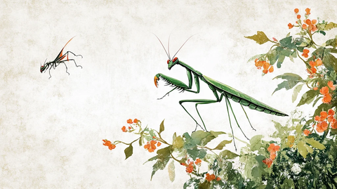 螳螂墙画
