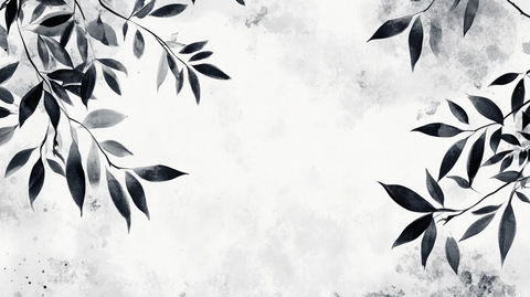 蓝调花鸟树枝背景