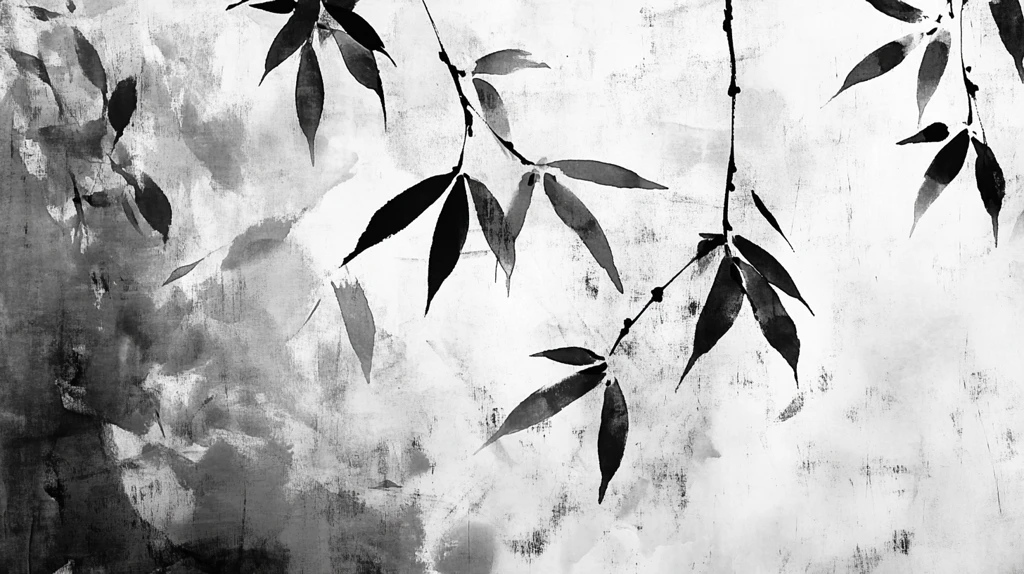 水墨竹影意境
