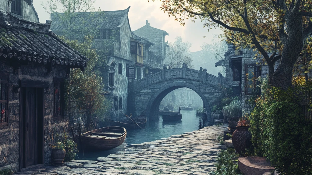 江南水乡模拟场景