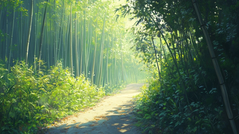 唯美竹林小路