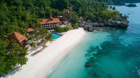 度假酒店鸟瞰图