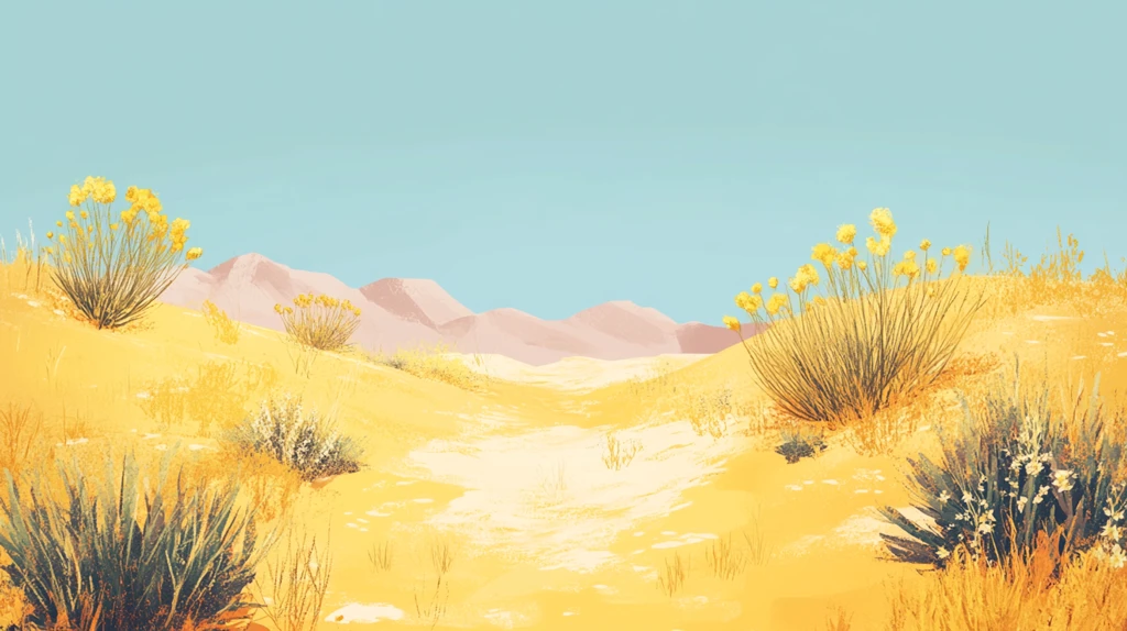 戈壁滩插画