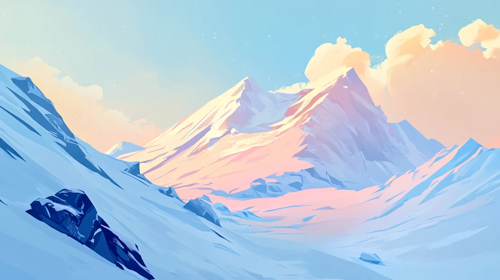 雪山插画