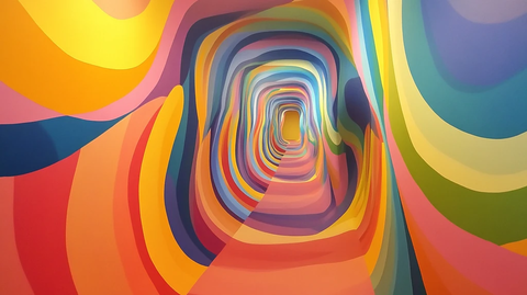 彩色酷炫流动感背景