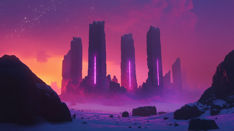 粉红色的外星城市