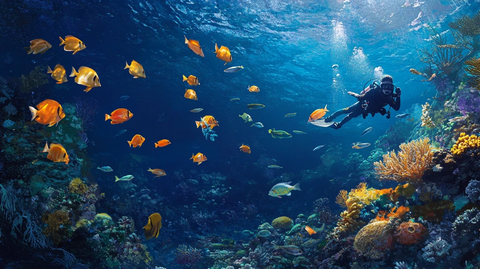 海底潜水海底素材