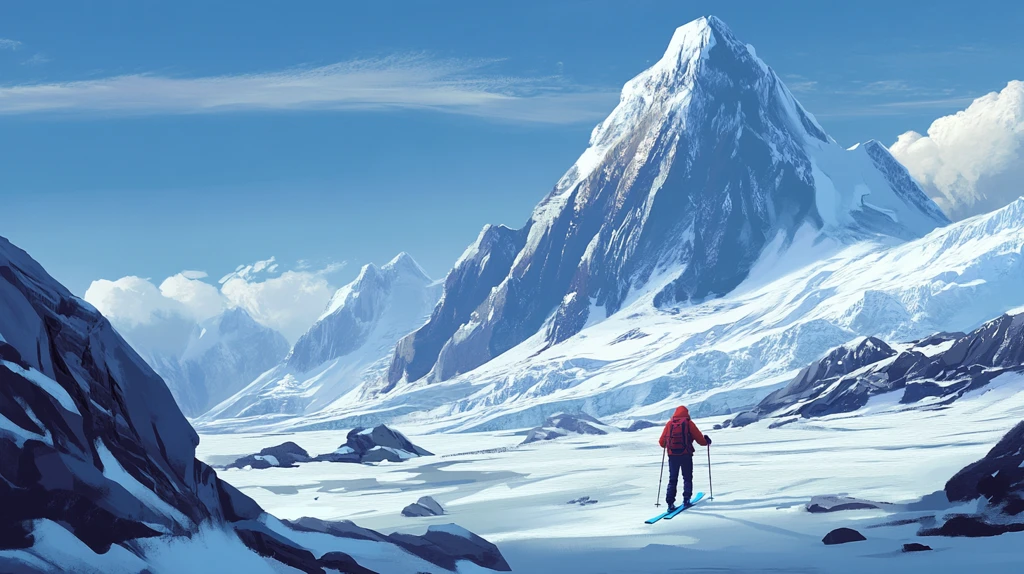 珠穆拉玛峰插画